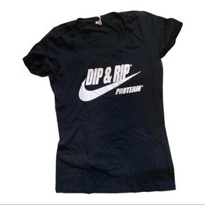 Black Short Sleeve Graphic Tee, Dip & Rip, Women Size Large, NWOT